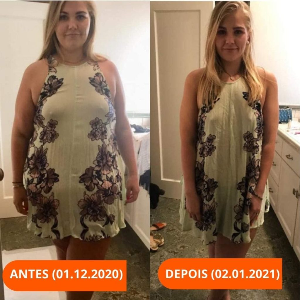 antes e depos de perder doze quilos em quatro dias
